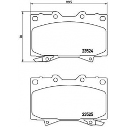 stabdžių trinkelių rinkinys, diskinis stabdys PRIME LINE
                                BREMBO                           