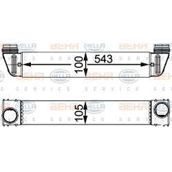 tarpinis suslėgto oro aušintuvas, kompresorius
                                HELLA                                8ML3767