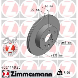 stabdžių diskas (1vnt) COAT Z
                                ZIMMERMANN                                400.1448.20, Nenuro
