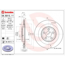 stabdžių diskas (1vnt) PRIME LINE - UV Coated
                                BREMBO                                       