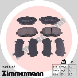 stabdžių trinkelių rinkinys, diskinis stabdys
                                ZIMMERMANN                                  
