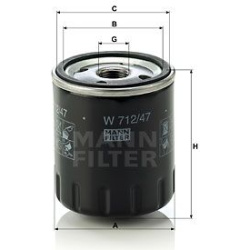 alyvos filtras
                                MANN-FILTER                                                W712/47, MANN-FILTE