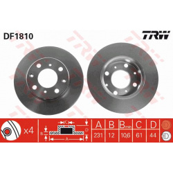 Stabdžių diskas
                                TRW                                                DF1810, TRW, DF1810, aut