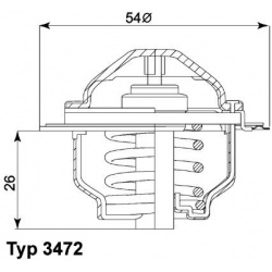 termostatas, aušinimo skystis
                                BorgWarner (Wahler)                                3472.87D, B