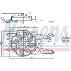 ventiliatorius, radiatoriaus
                                NISSENS                                                85138, NI