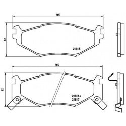 stabdžių trinkelių rinkinys, diskinis stabdys PRIME LINE
                                BREMBO                           
