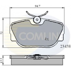 Stabdžių kaladėlės galinės
                                COMLINE                                                CBP010