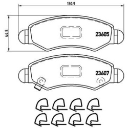 stabdžių trinkelių rinkinys, diskinis stabdys PRIME LINE
                                BREMBO                           