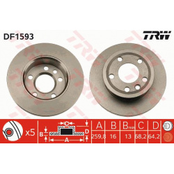 Stabdžių diskas
                                TRW                                                DF1593, TRW, DF1593, aut