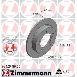 stabdžių diskas (1vnt) COAT Z
                                ZIMMERMANN                                540.2489.20, Nenuro