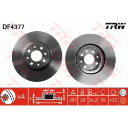 Stabdžių diskas
                                TRW                                                DF4377, TRW, DF4377, aut