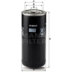 alyvos filtras
                                MANN-FILTER                                                W962/47, MANN-FILTE