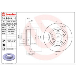 stabdžių diskas (1vnt) PRIME LINE - UV Coated
                                BREMBO                                       