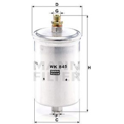 kuro filtras
                                MANN-FILTER                                                WK845, MANN-FILTER, W