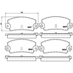 stabdžių trinkelių rinkinys, diskinis stabdys PRIME LINE
                                BREMBO                           