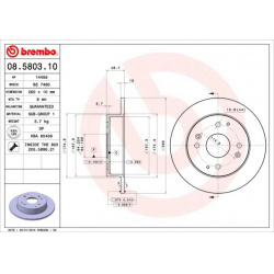 stabdžių diskas (1vnt) PRIME LINE
                                BREMBO                                                08.
