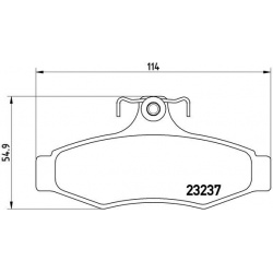 stabdžių trinkelių rinkinys, diskinis stabdys PRIME LINE
                                BREMBO                           
