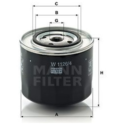 alyvos filtras
                                MANN-FILTER                                W1126/4, MANN-FILTER, W11264, auto 