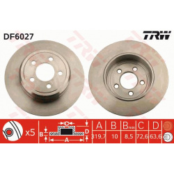 stabdžių diskas (1vnt)
                                TRW                                                DF6027, TRW, DF60