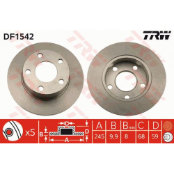 stabdžių diskas (1vnt)
                                TRW                                                DF1542, TRW, DF15