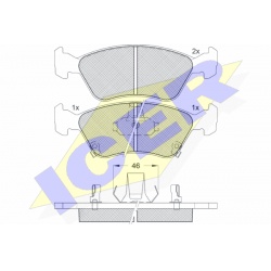 Stabdžių kaladėlės priekinės
                                ICER                                181235, ICER, 181235, a