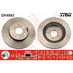 stabdžių diskas (1vnt)
                                TRW                                                DF4093, TRW, DF40