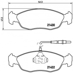 stabdžių trinkelių rinkinys, diskinis stabdys PRIME LINE
                                BREMBO                           