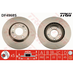 stabdžių diskas (1vnt) TRW SINGLE
DF4968S, TRW, DF4968S, auto detalė