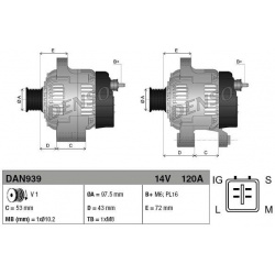 kintamosios srovės generatorius
                                DENSO                                DAN939, DENSO, DAN939, 