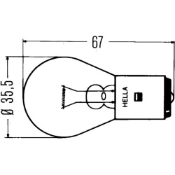 galinio rūko žibinto lemputė HEAVY DUTY
                                HELLA                                8GA 002 083-2