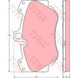 stabdžių trinkelių rinkinys, diskinis stabdys
                                TRW                                         