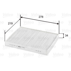 Filtras, salono oras VALEO ESSENTIAL
                                                715581, VALEO, 715581, auto detalė
