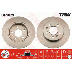 stabdžių diskas (1vnt)
                                TRW                                                DF1029, TRW, DF10