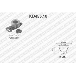 paskirstymo diržo komplektas
                                SNR                                                KD455.18, SN