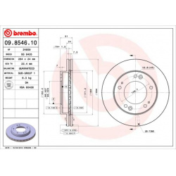 stabdžių diskas (1vnt) PRIME LINE
                                BREMBO                                                09.