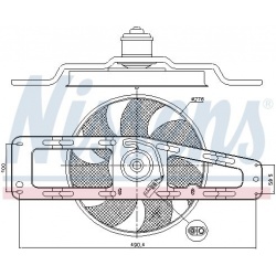 ventiliatorius, radiatoriaus
                                NISSENS                                                85498, NI