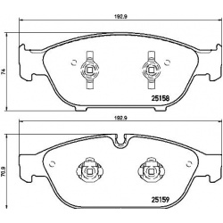 stabdžių trinkelių rinkinys, diskinis stabdys PRIME LINE
                                BREMBO                           