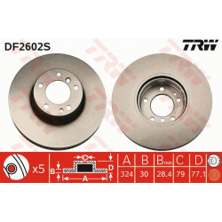stabdžių diskas (1vnt) TRW SINGLE
                                                DF2602S, TRW, DF2602S, auto detalė