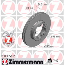 stabdžių diskas (1vnt) COAT Z
                                ZIMMERMANN                                250.1356.20, Nenuro