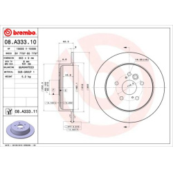stabdžių diskas (1vnt) PRIME LINE
                                BREMBO                                                08.
