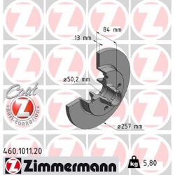stabdžių diskas (1vnt) COAT Z
                                ZIMMERMANN                                                460