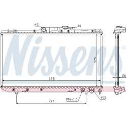 Aušinimo radiatorius
                                NISSENS                                                64664A, NISSENS,