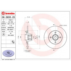 stabdžių diskas (1vnt) PRIME LINE - With Bearing Kit
                                BREMBO                                