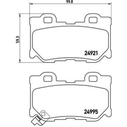 Stabdžių trinkelių rinkinys, diskinis stabdys PRIME LINE
                                BREMBO                           