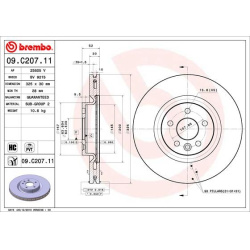 stabdžių diskas (1vnt) PRIME LINE - UV Coated
                                BREMBO                                       