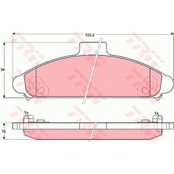 stabdžių trinkelių rinkinys, diskinis stabdys
                                TRW                                         