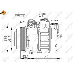 kompresorius, oro kondicionierius EASY FIT
                                NRF                                               