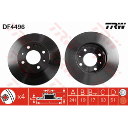 stabdžių diskas (1vnt)
                                TRW                                                DF4496, TRW, DF44