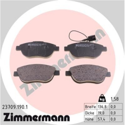 stabdžių trinkelių rinkinys, diskinis stabdys
                                ZIMMERMANN                                  
