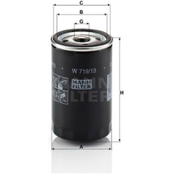 alyvos filtras
                                MANN-FILTER                                                W719/13, MANN-FILTE
